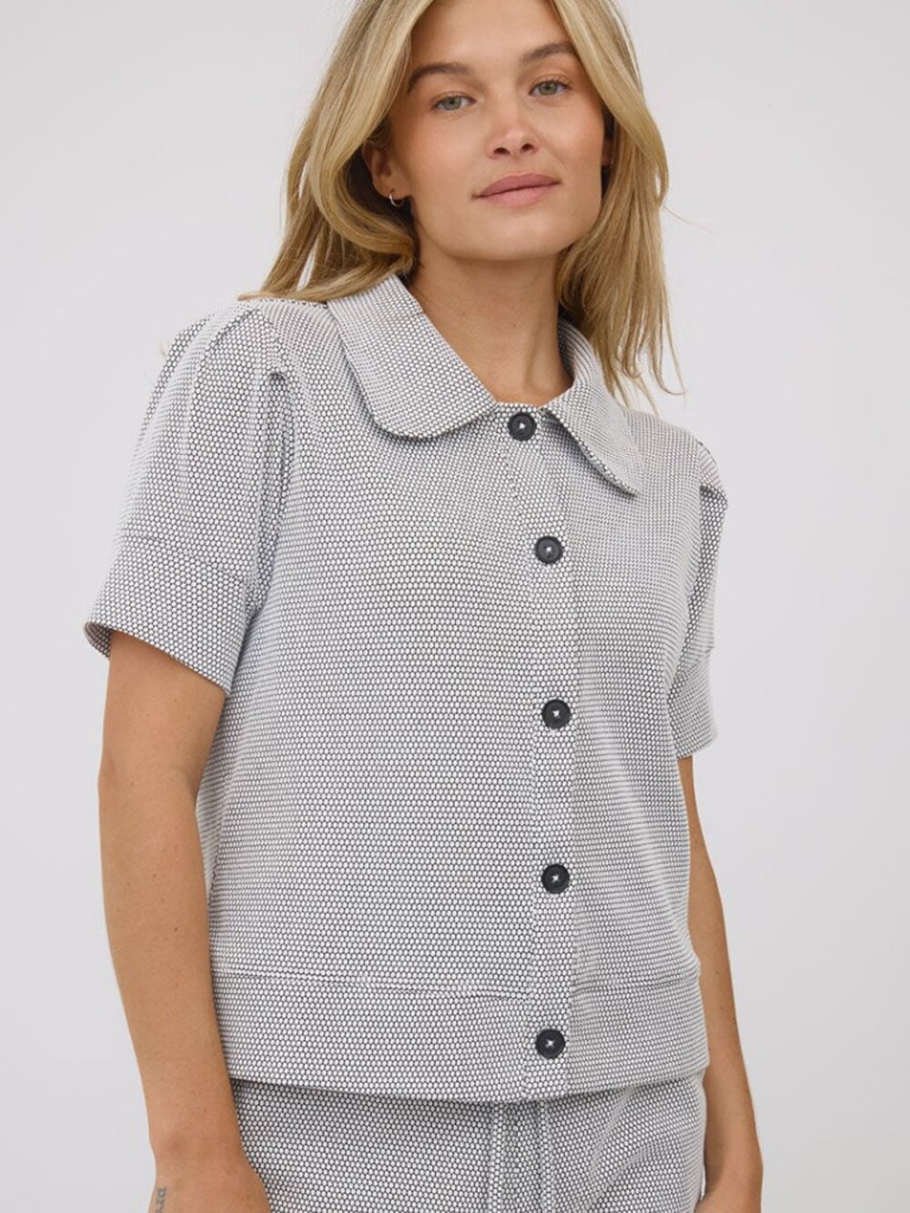 Albion honeycomb button-down